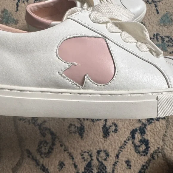 Kate Spade Women's Fez Sneakers in White and Pink - Picture 2 of 14